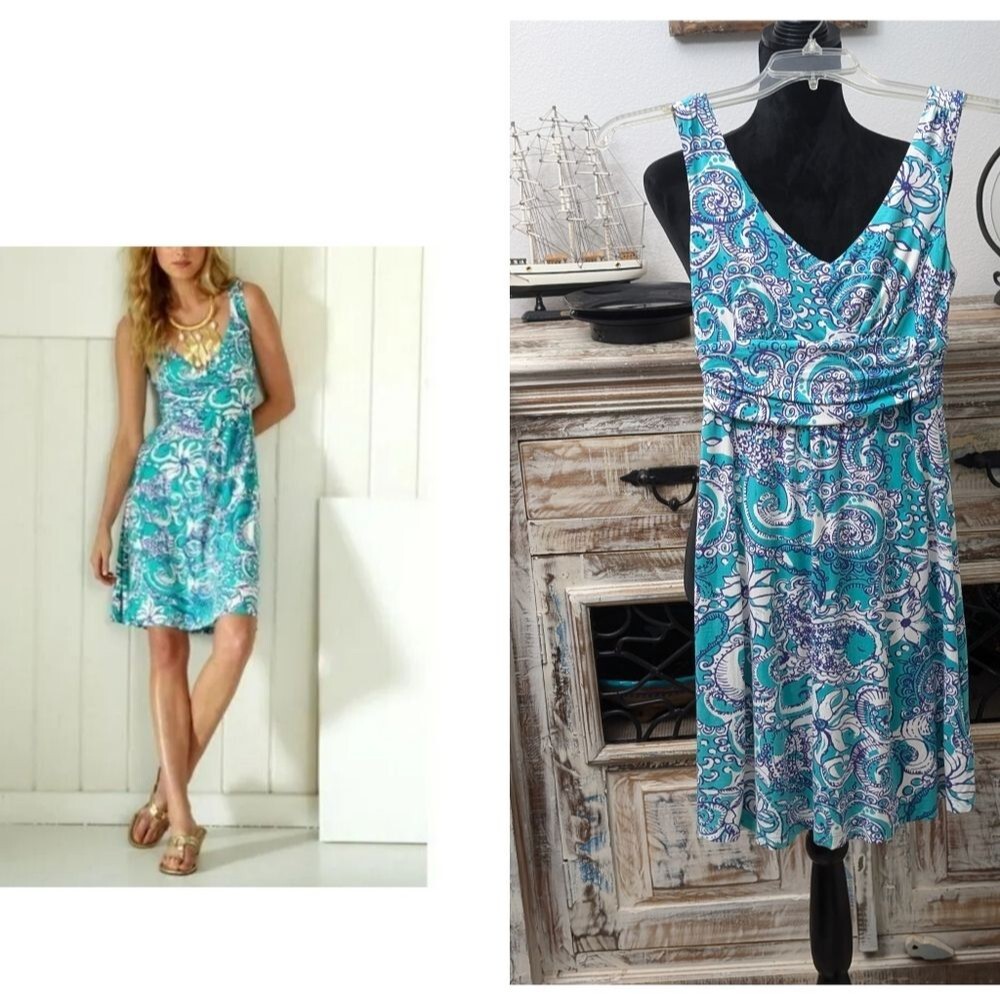 Lily Pulitzer Shianne Sea Foam Green Jersey Dress, Size XS
